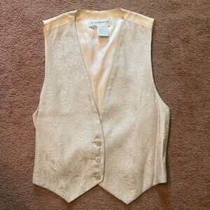 Liz Claiborne Cream Floral Vest
